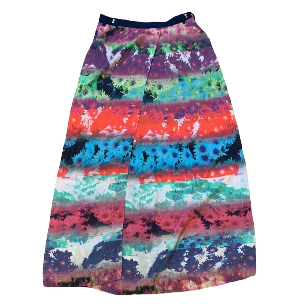 W118 by Walter Baker Multicolor Xray Flora Maxi Skirt